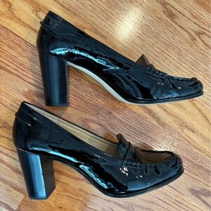 Women’s Michael Kors Patent Leather Loafer Pump Black Size 9.5
